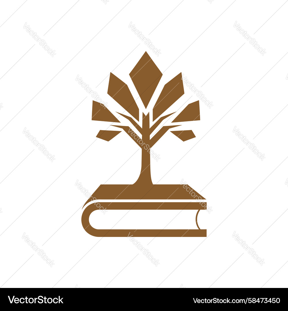 Knowledge Bloom: Tree from Book Vector Image