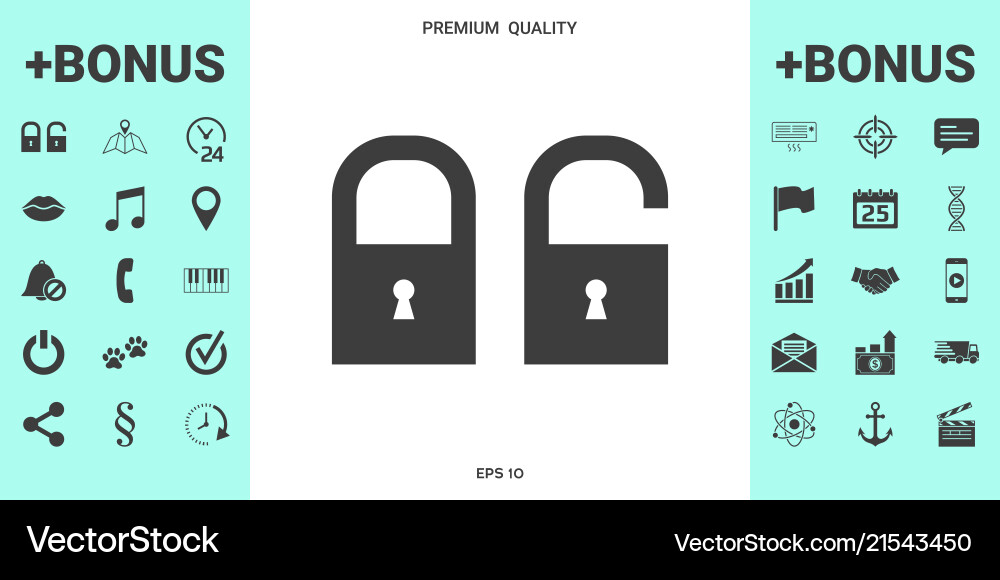 Lock unlock - set icon Lock unlock - set icon vector image