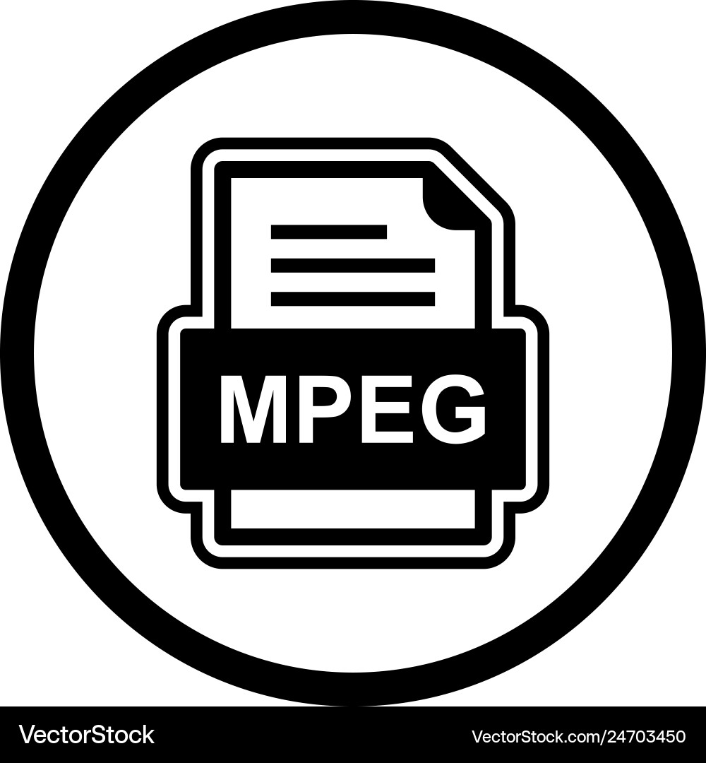 Mpeg file document icon Vector Image