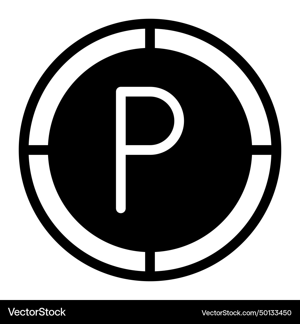 Pula coin icon flat style graphic for web ui Vector Image