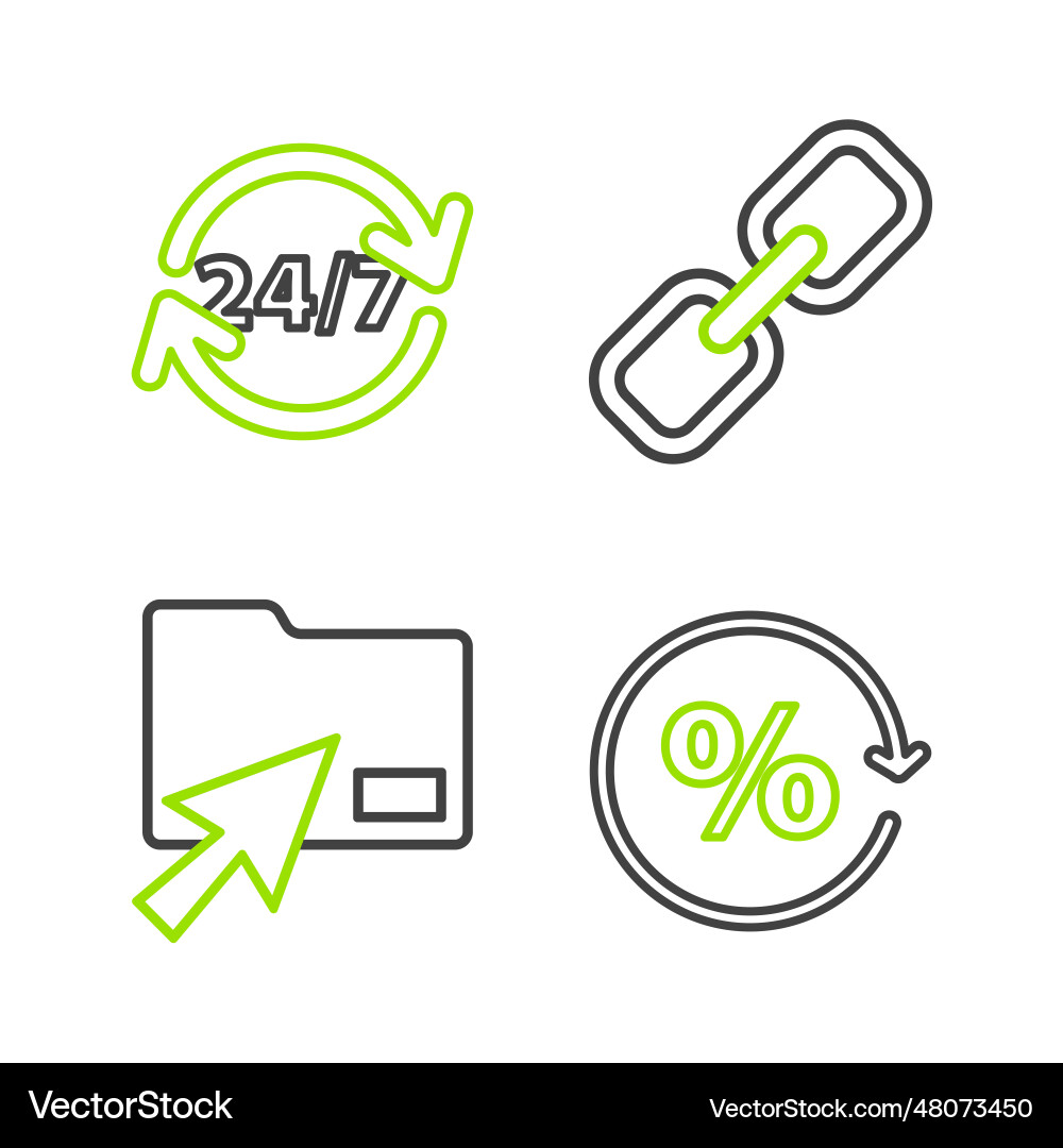 Set line discount percent tag cursor click Set line discount percent tag cursor click vector image