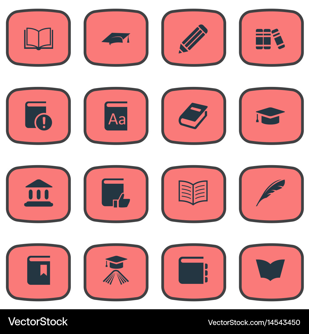 Set of simple reading icons Vector Image