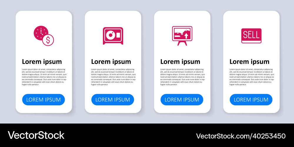 Setzen Sie den Button Monitor mit Diagrammkarte sicher Vektorbild