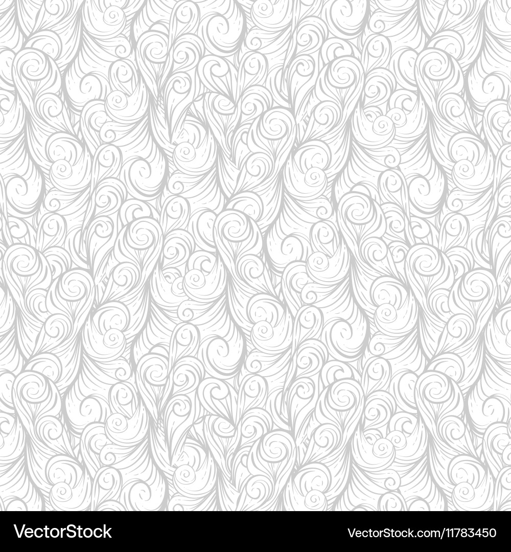 Swirl cloud pattern gray line vector image