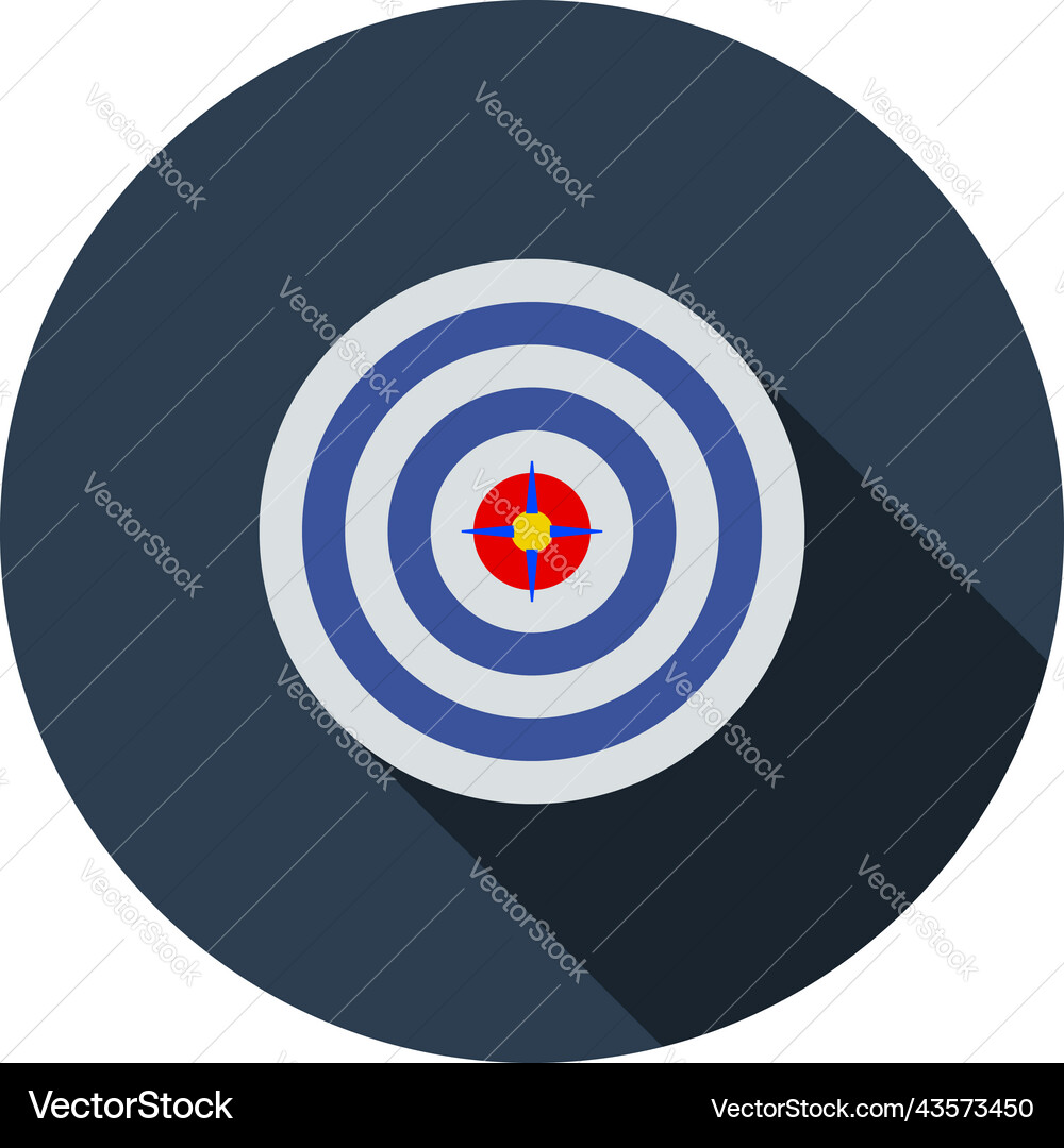 Target with dart in center icon vector image