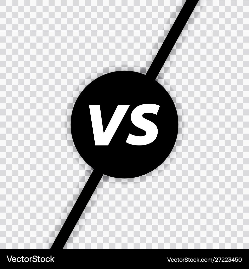 Versus vs letters fight text brush Versus vs letters fight text brush vector image