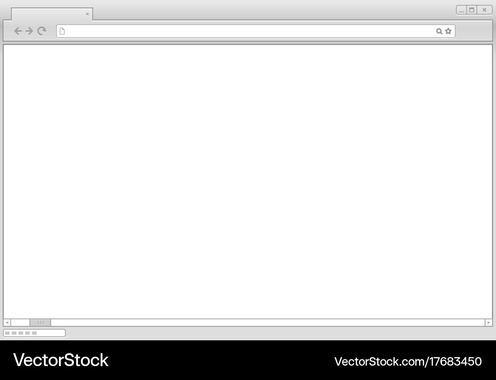 Web browser mockup ready for a content Vector Image