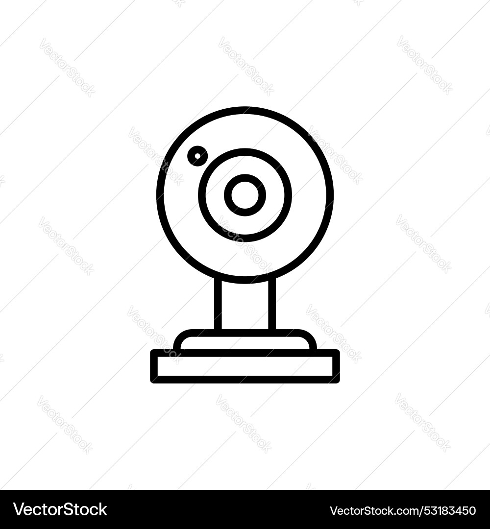 Webcam icon isolated on white background Webcam icon isolated on white background vector image