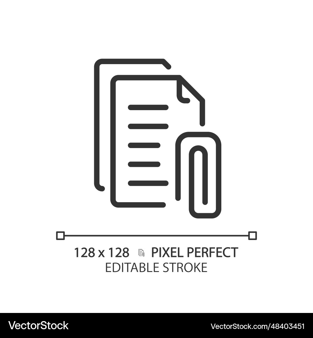 2d customizable attachment thin linear black icon 2d customizable attachment thin linear black icon vector image