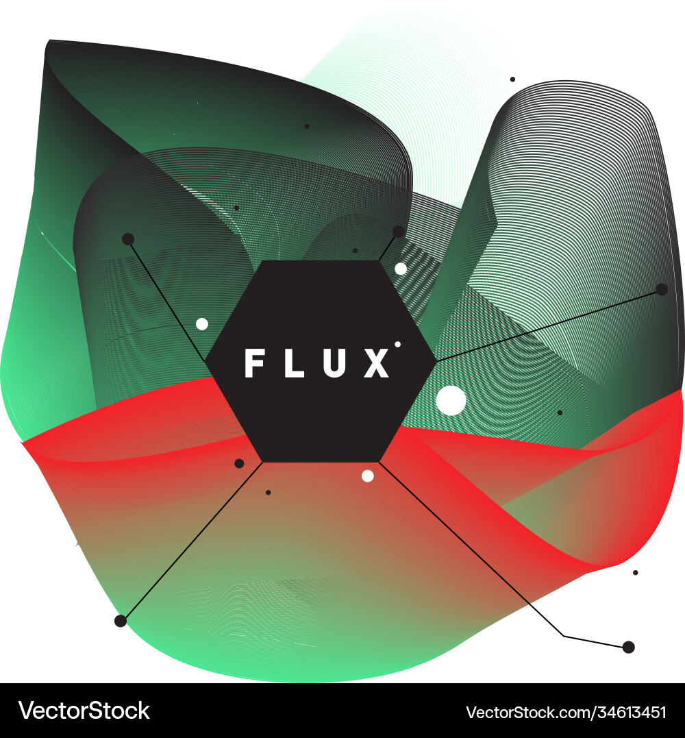 3d colorful wave background dynamic flux effect 3d colorful wave background dynamic flux effect Vector Image