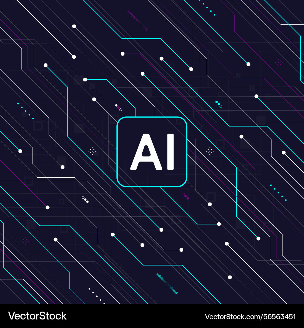 Abstract technology artificial intelligence Abstract technology artificial intelligence vector image