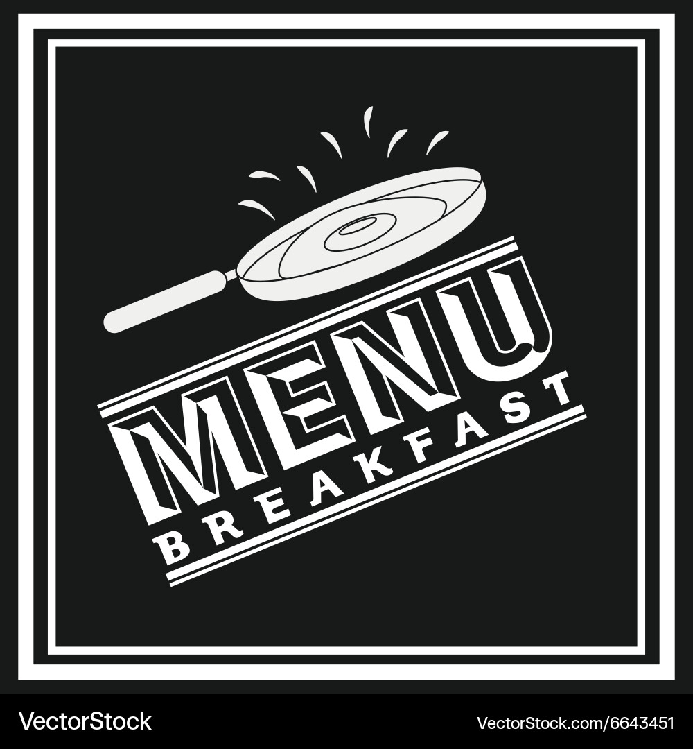 Breakfast menu design Vector Image
