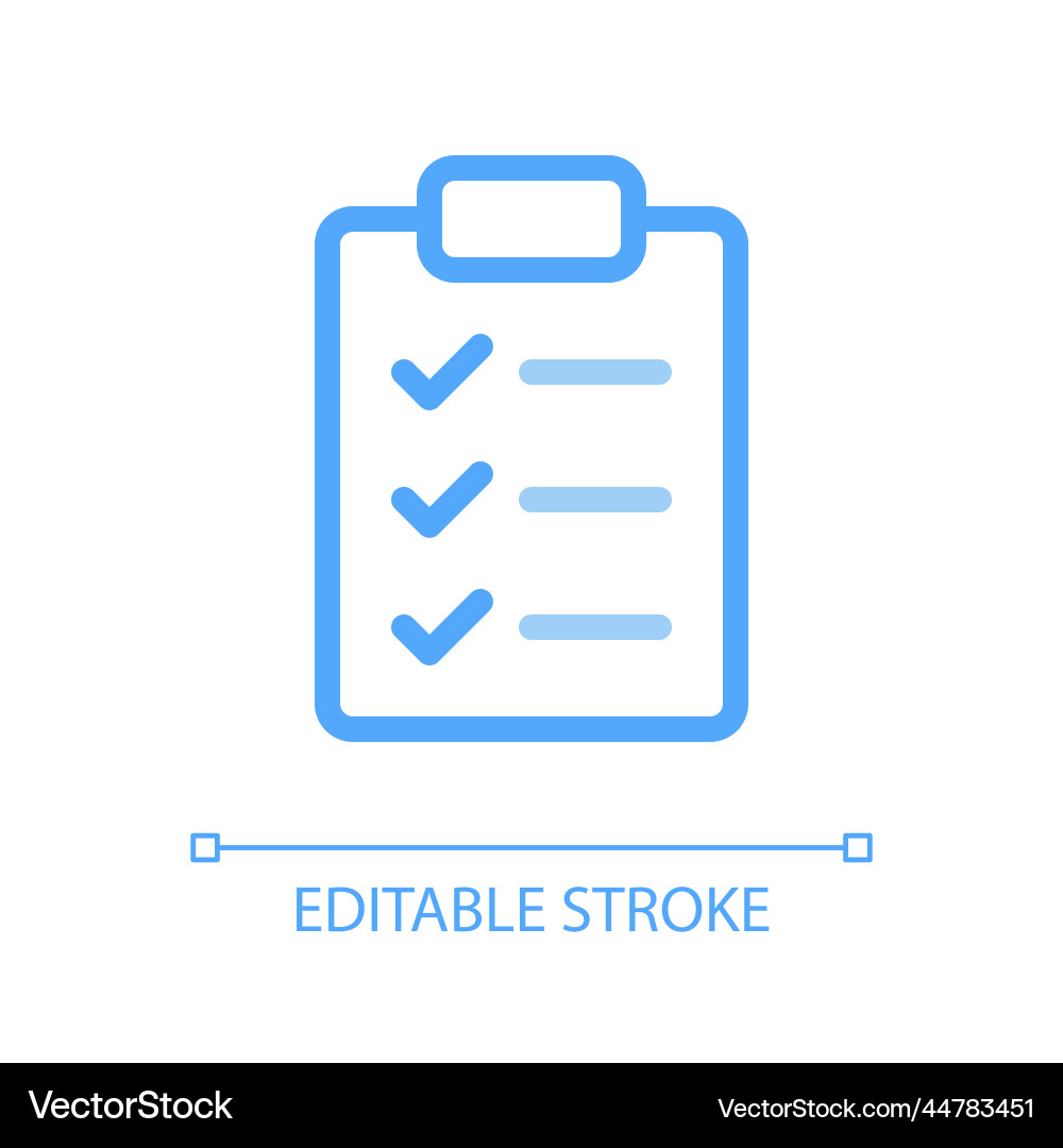 Checklist pixel perfect color linear ui icon Checklist pixel perfect color linear ui icon vector image