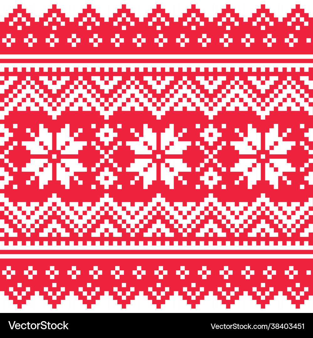 Christmas seamless winter pattern festive Christmas seamless winter pattern festive vector image
