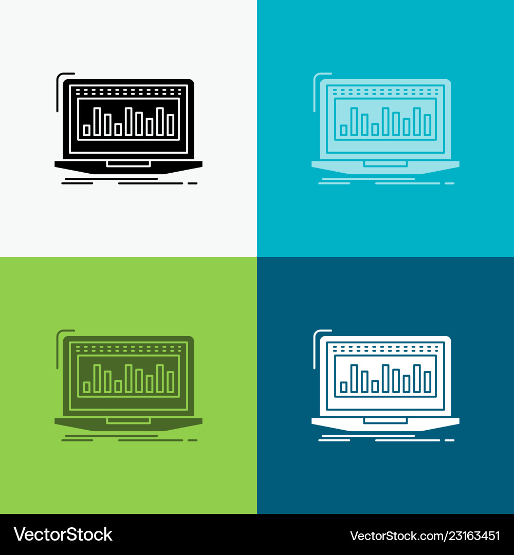 Data financial index monitoring stock icon over Data financial index monitoring stock icon over vector image