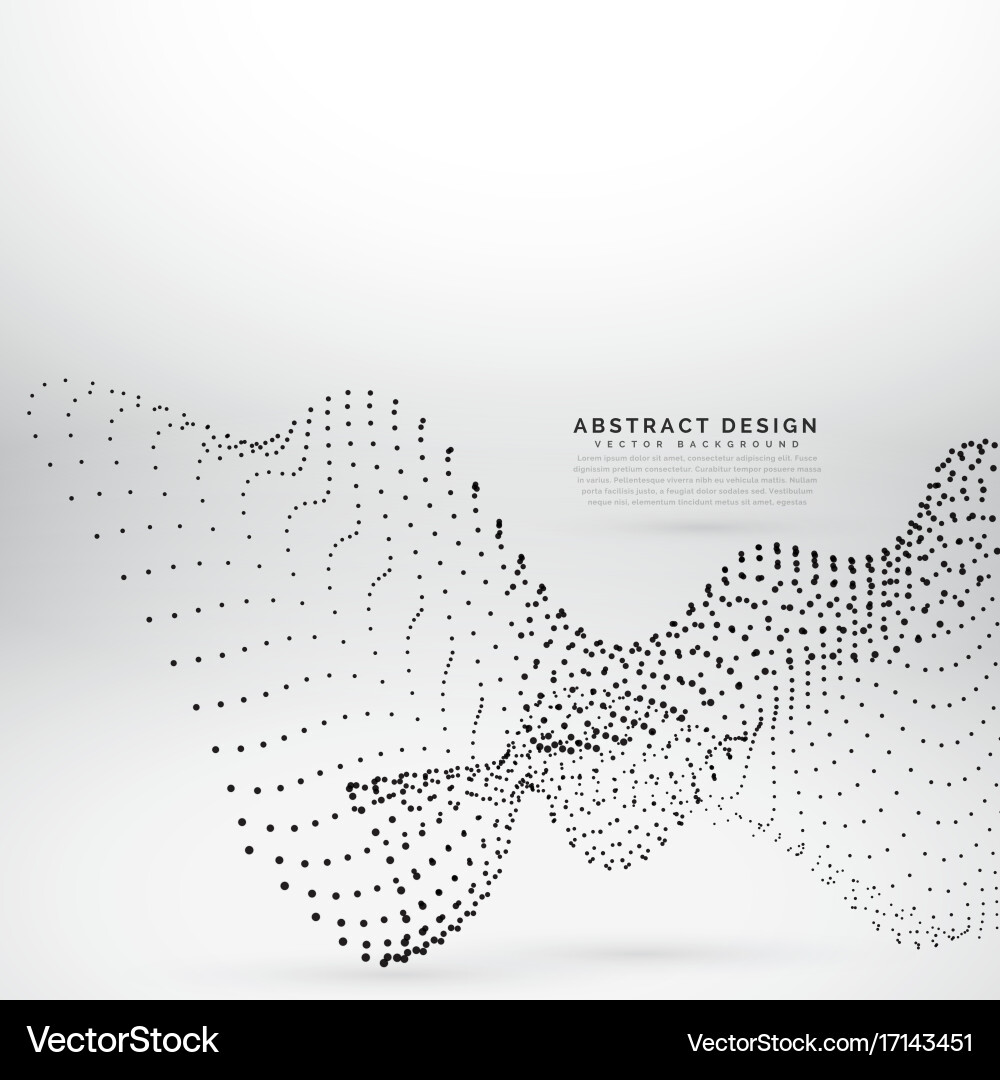Dynamic Particle Wave Background Vector Image