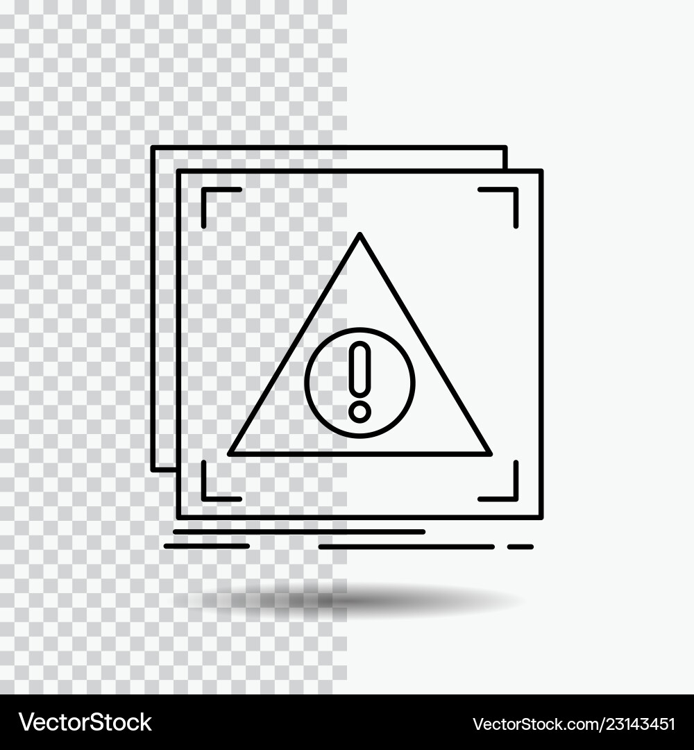 Error application denied server alert line icon vector image