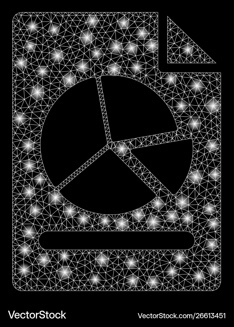 Flare mesh 2d pie chart report page with Flare mesh 2d pie chart report page with vector image
