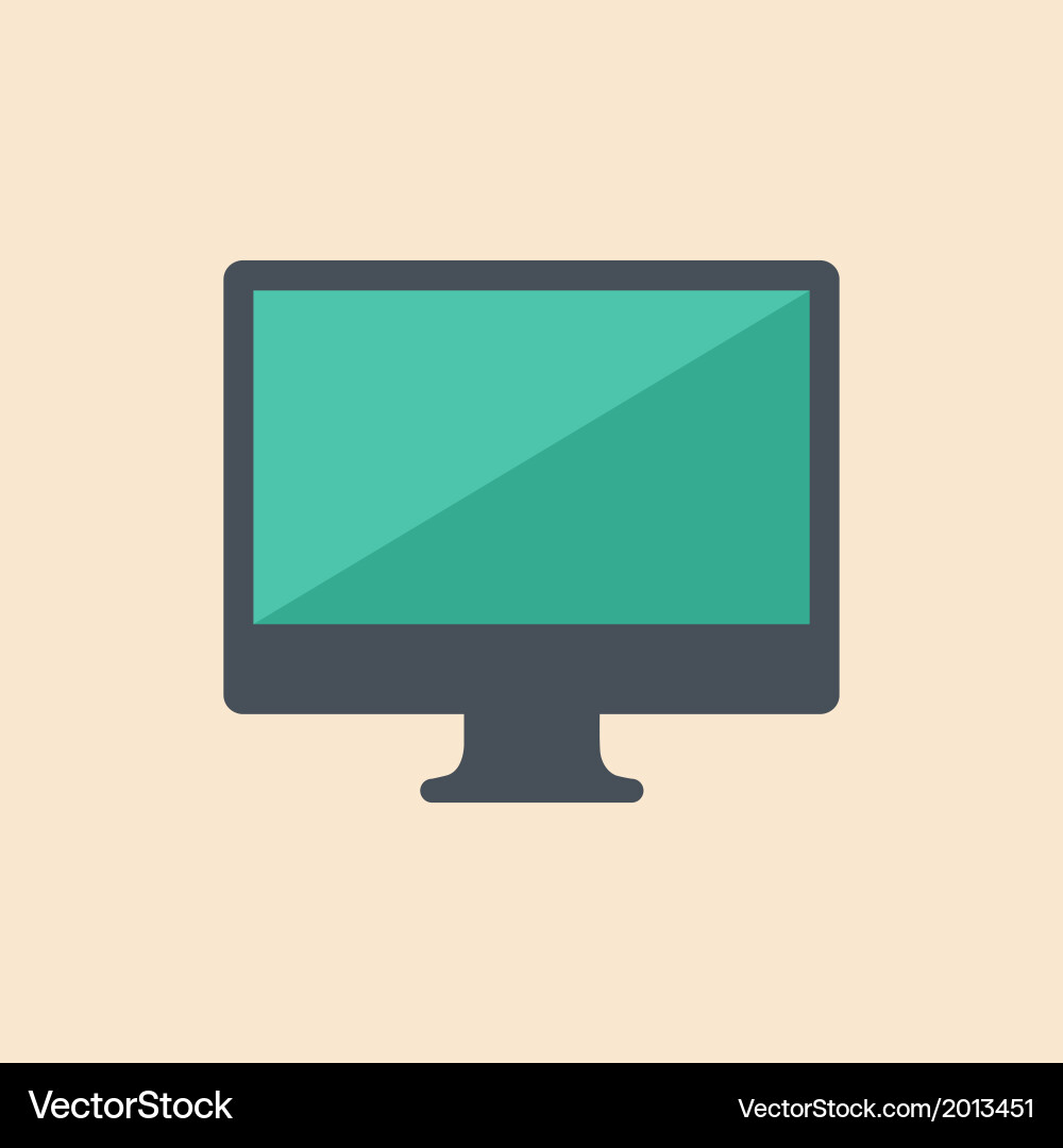 Modern Computer Icon vector image