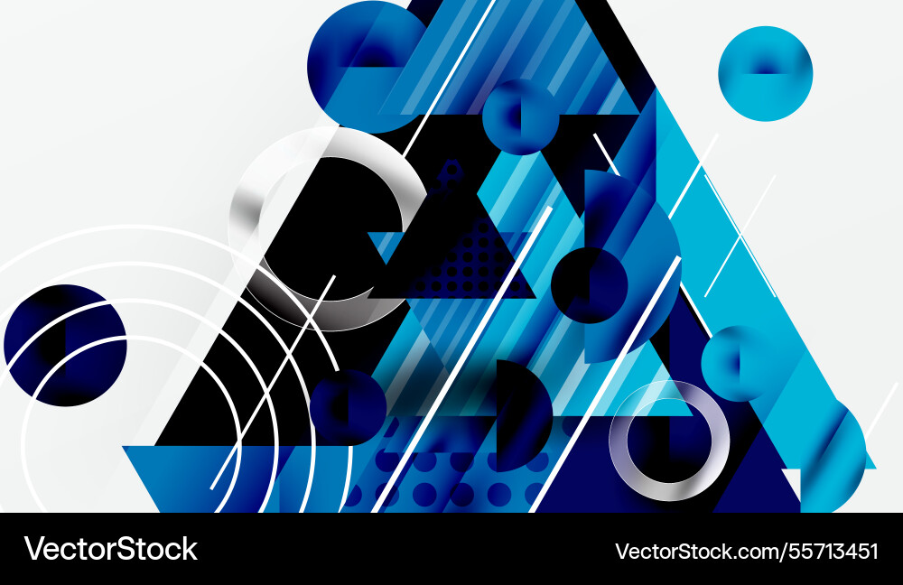 Modern geometric background - overlapping Vector Image