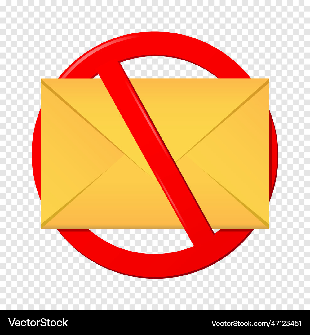 No message sign isolated on transparent background No message sign isolated on transparent background vector image