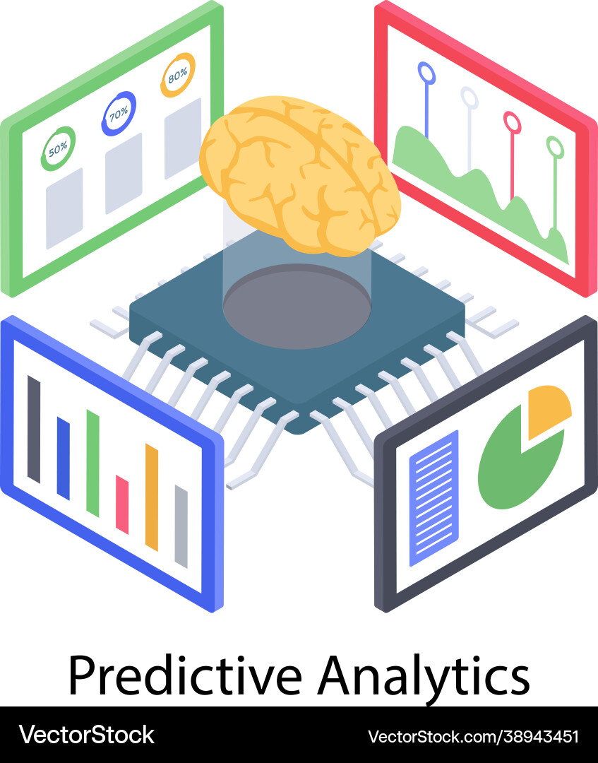 Predictive analytics vector image