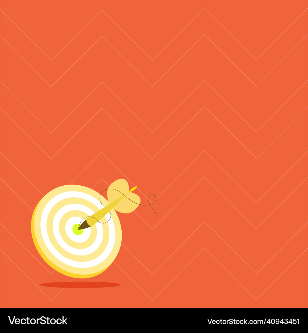 Presenting message hitting target concept vector image