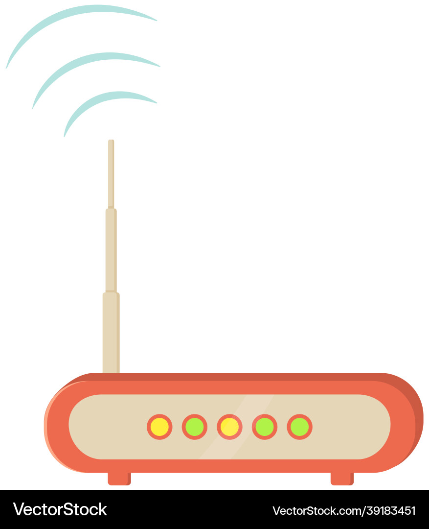 Router wi fi connection technological device Router wi fi connection technological device vector image