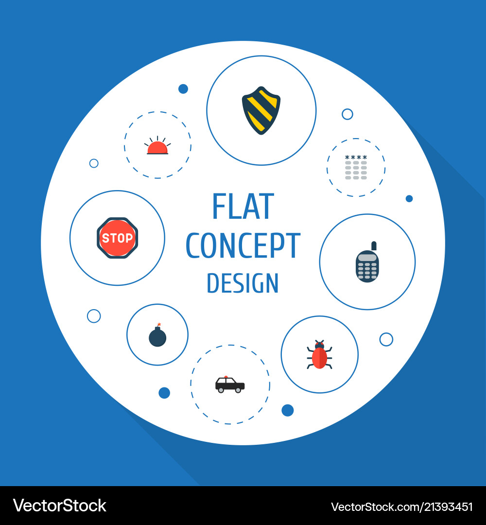 Set procuring icons flat style symbols Set procuring icons flat style symbols vector image