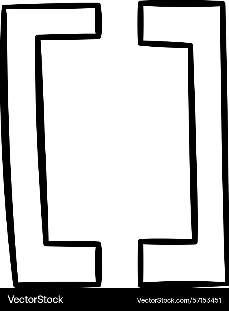 Text frame brackets pair vector image