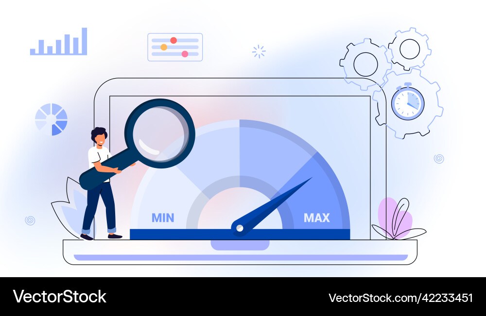 Website loading optimization page speed and seo Vector Image