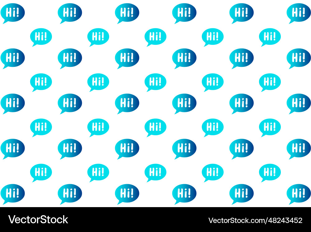 Abstract hi message pattern background Abstract hi message pattern background vector image