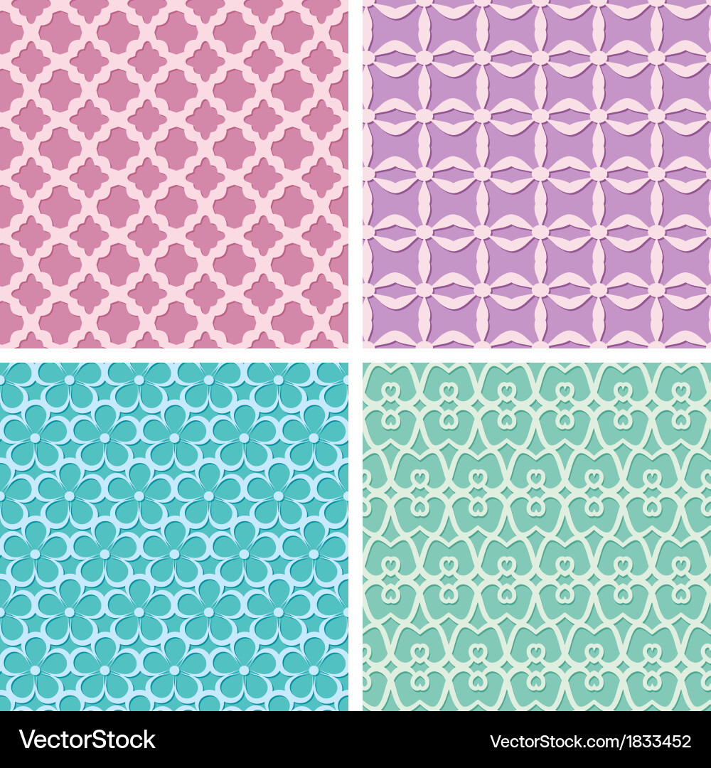 Abstract seamless patterns vector image