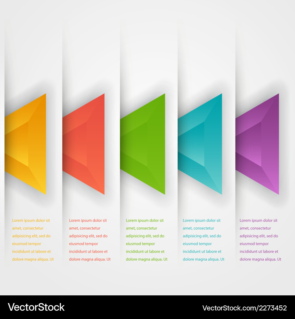 Abstract triangles template object web vector image