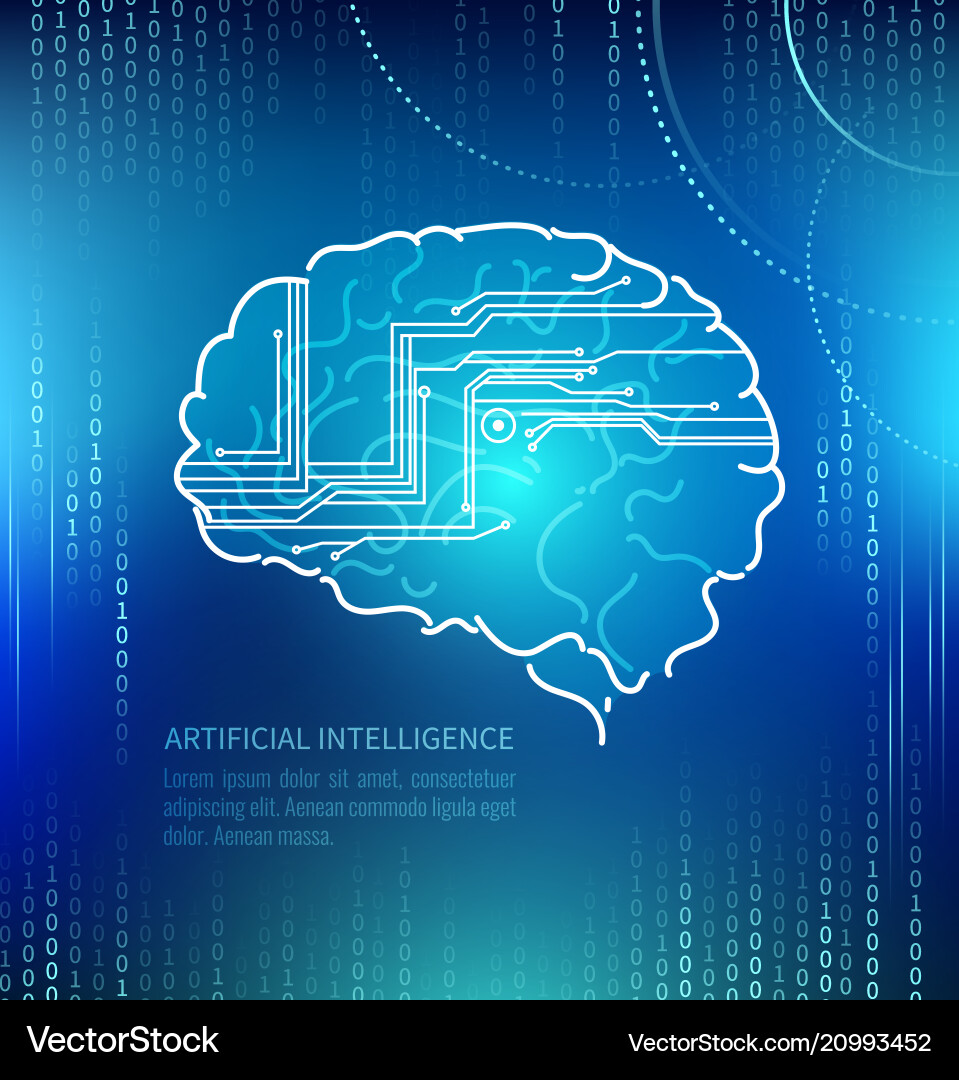 Artificial Intelligence Neural Network vector image