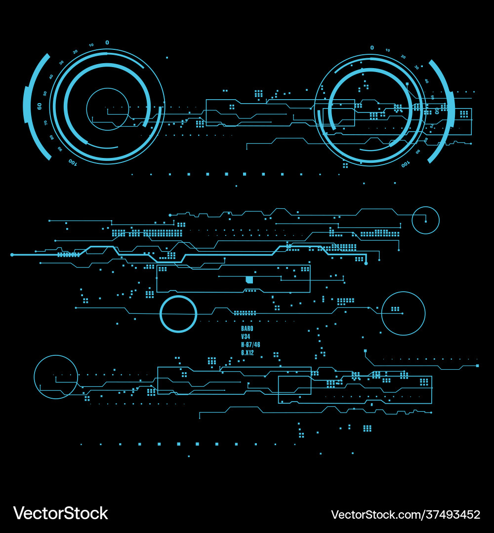 Background with futuristic user interface design Background with futuristic user interface design vector image