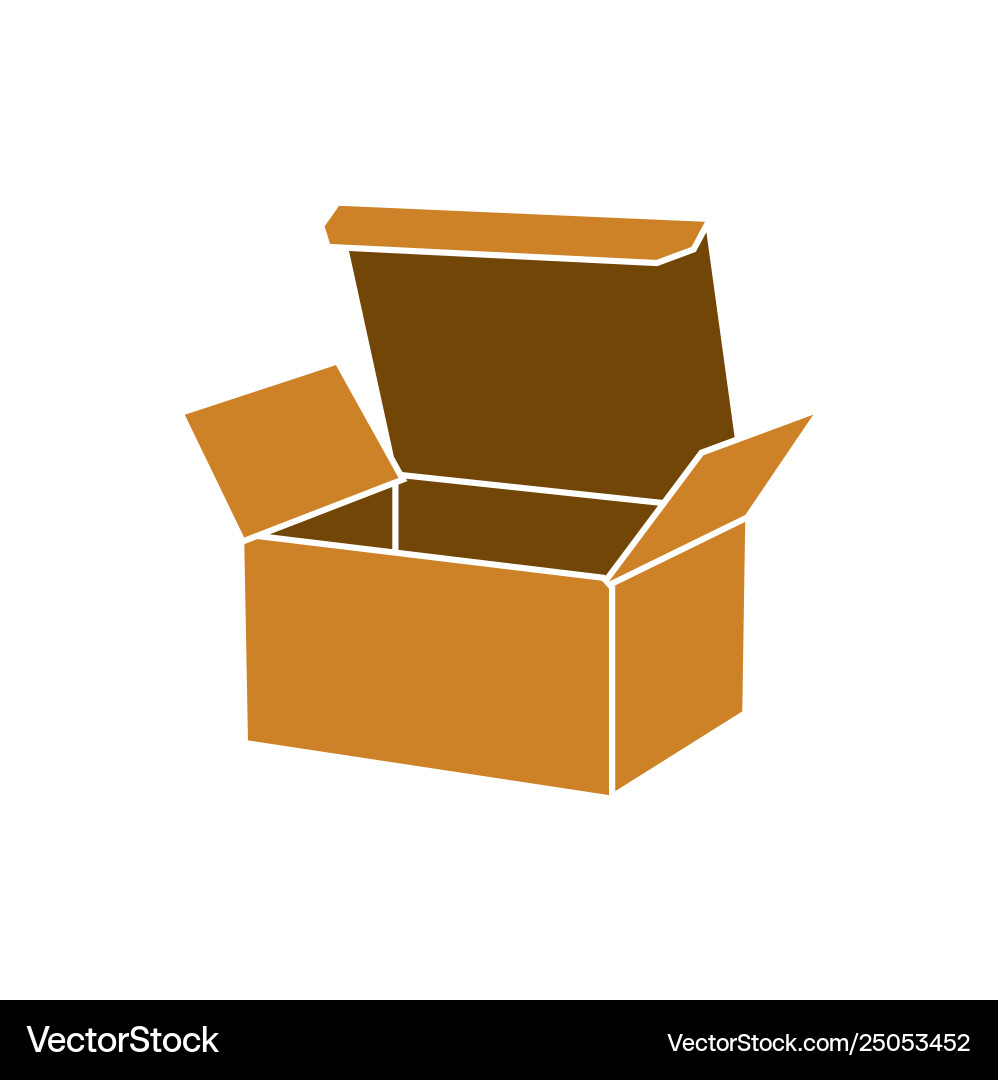 Box icon on background for graphic and web design Vector Image