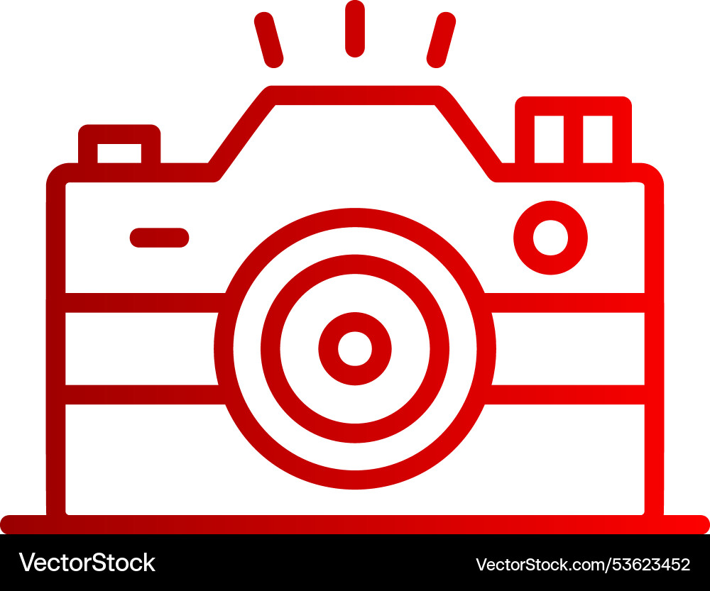 Camera line gradient icon Vector Image