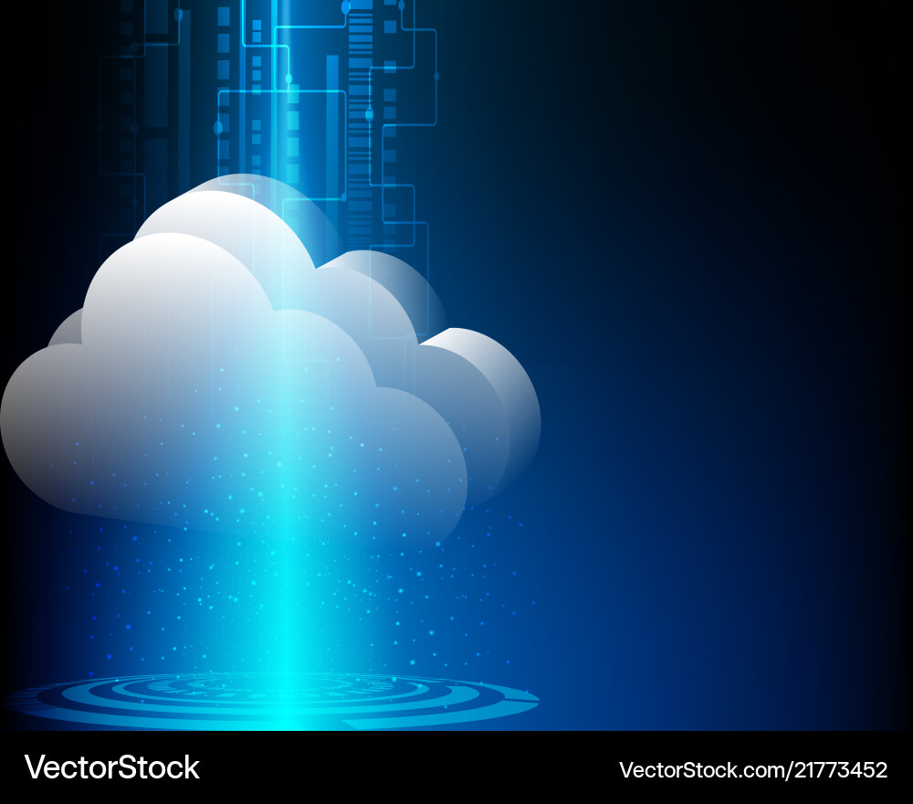 Cloud computing business transaction data storage Cloud computing business transaction data storage vector image