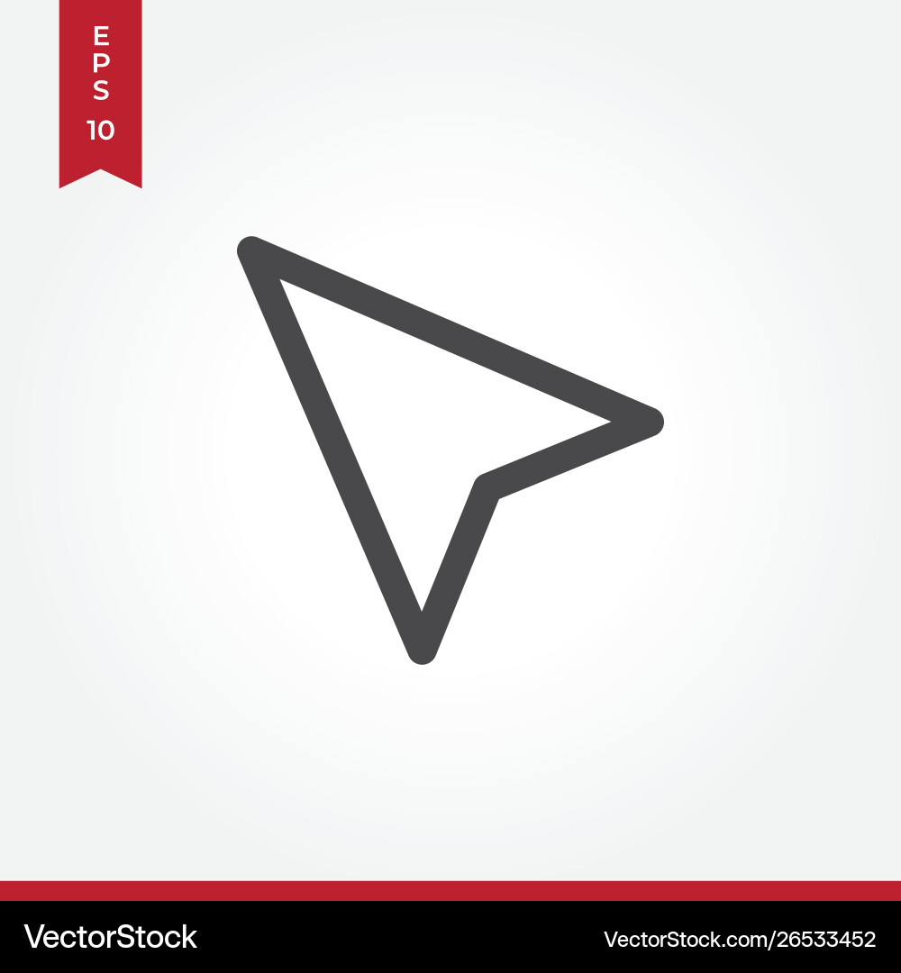 Cursor icon in modern style for web site Cursor icon in modern style for web site vector image