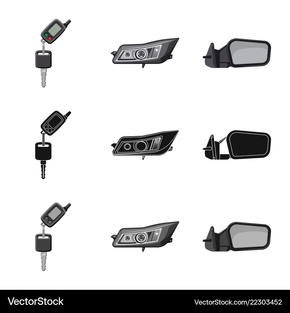 Design of auto and part sign set Vector Image