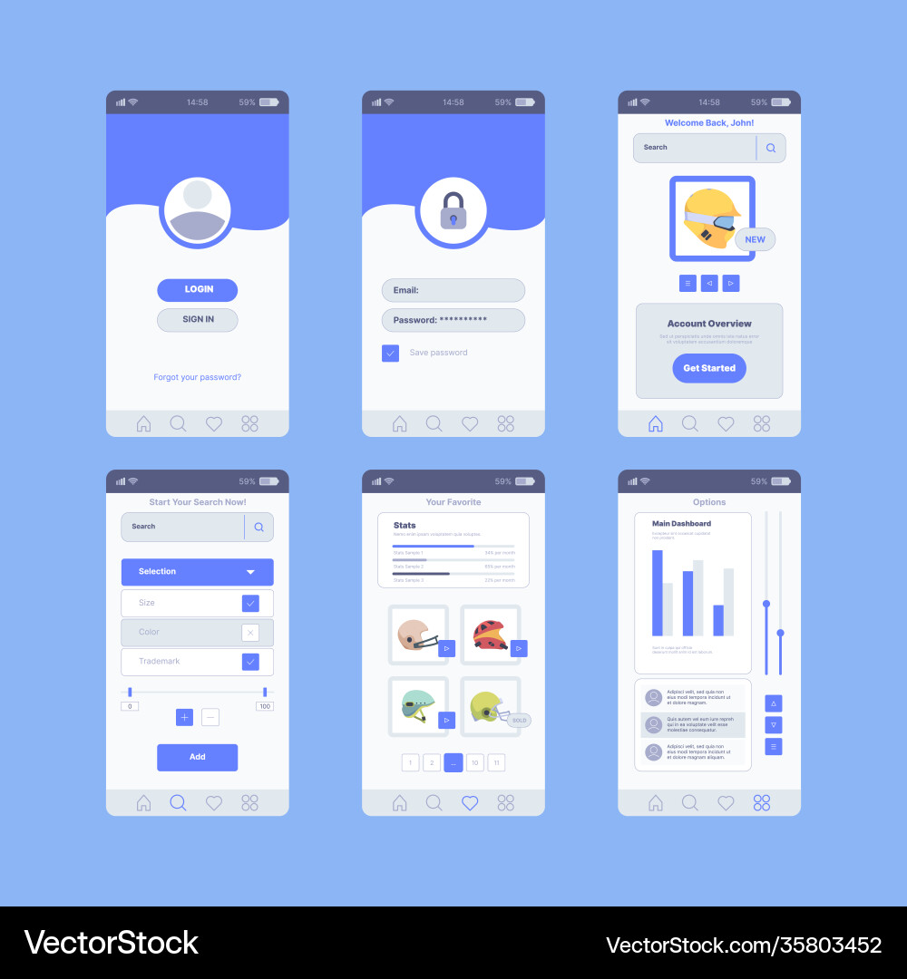 E-commerce ui web template smartphone digital E-commerce ui web template smartphone digital vector image
