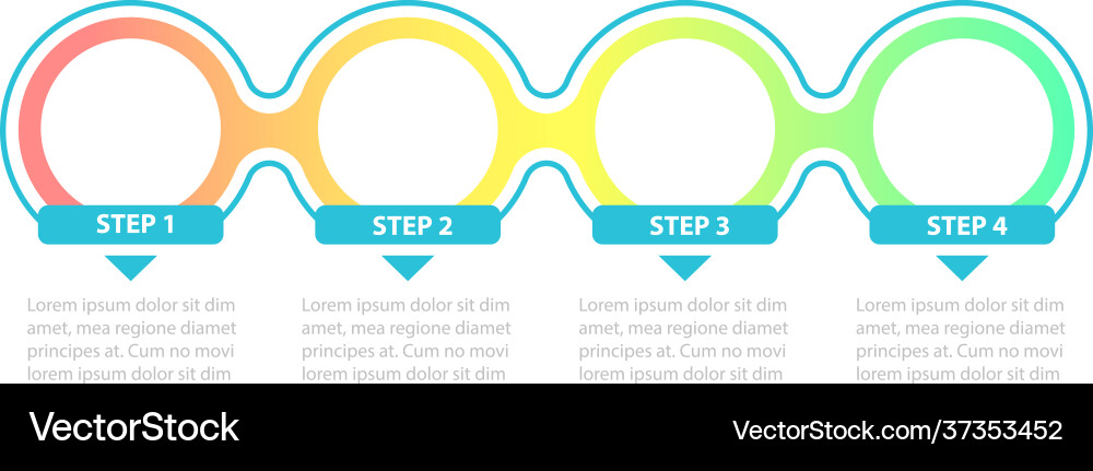 Empty gradient circles infographic template Empty gradient circles infographic template vector image