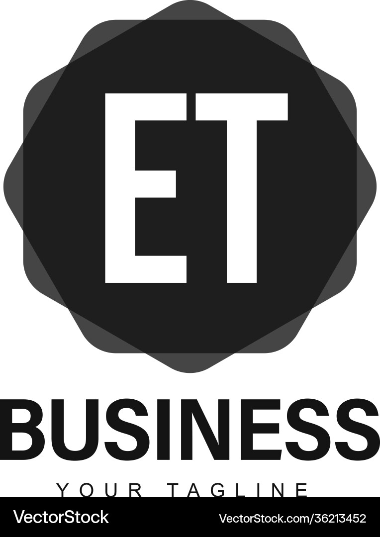 Et initial a logo design with abstract style Et initial a logo design with abstract style vector image