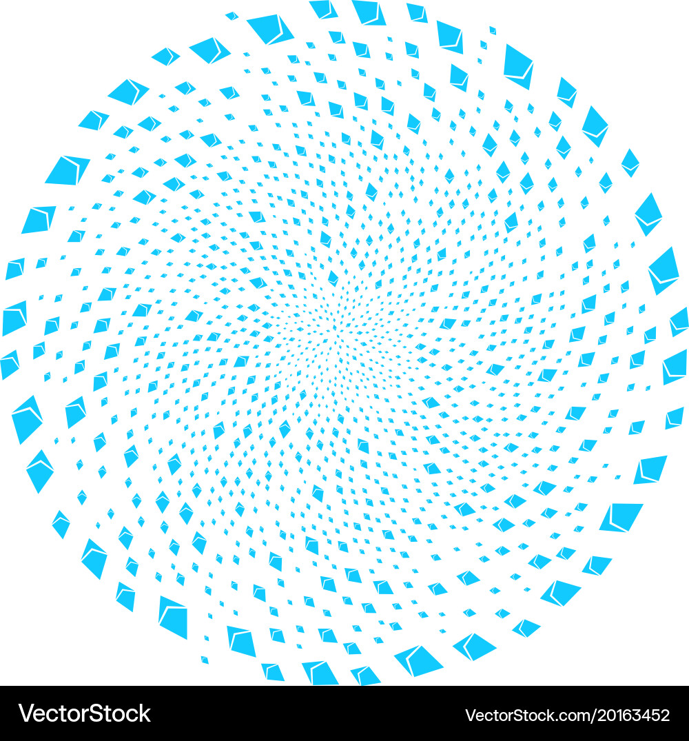 Ethereum crystal curl rotation Vector Image