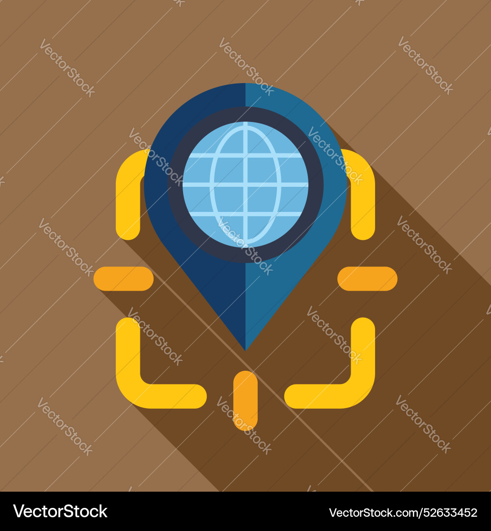 Global positioning system pinpointing location Vector Image