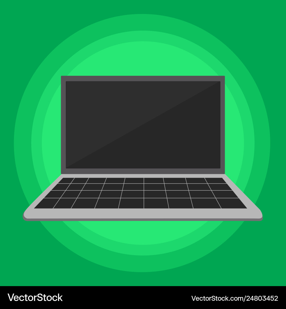 Personal laptop with grid design for keyboard Personal laptop with grid design for keyboard vector image