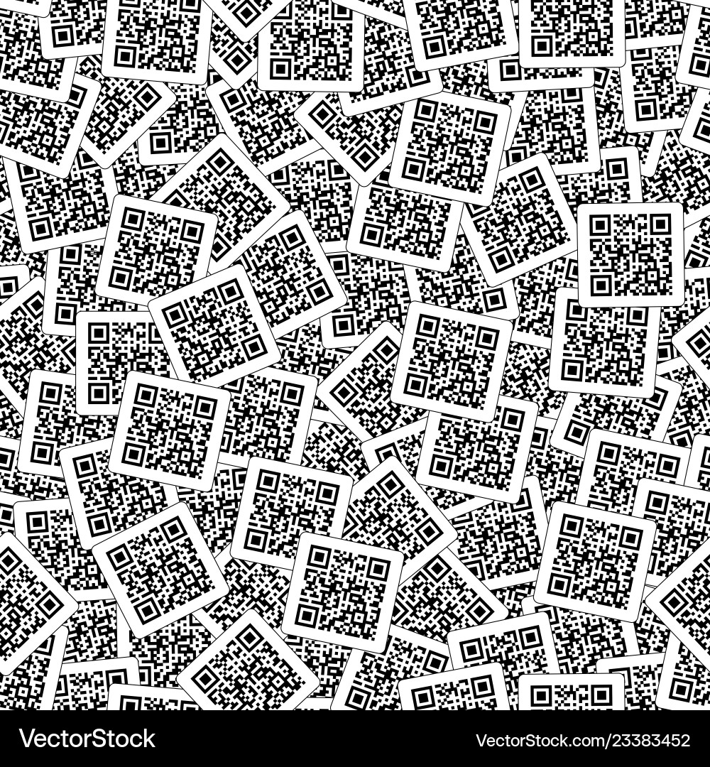 QR Code Seamless Pattern vector image