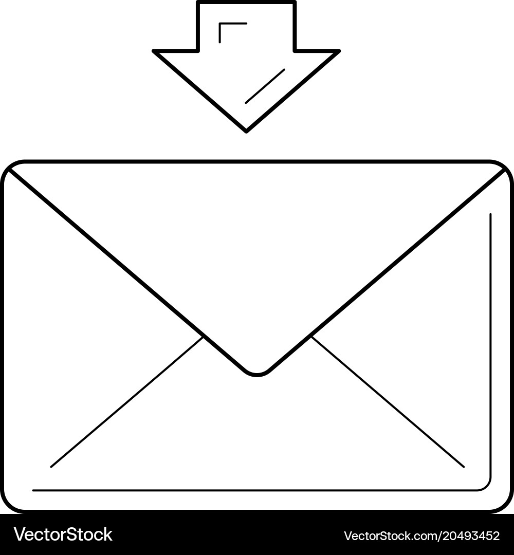 Receive message line icon Vector Image