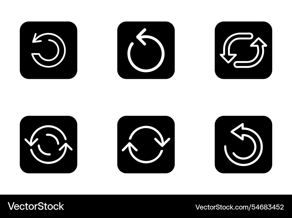 Reload icon bundle set in style Reload icon bundle set in style vector image